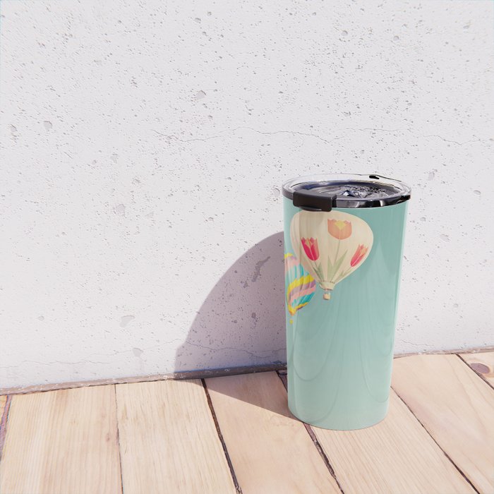 Up Above - Hot Air Balloons Over Clouds Travel Mug Gallery Image 4