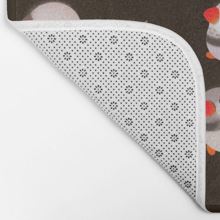 Zebra finch - dark Bath Mat Gallery Image 2