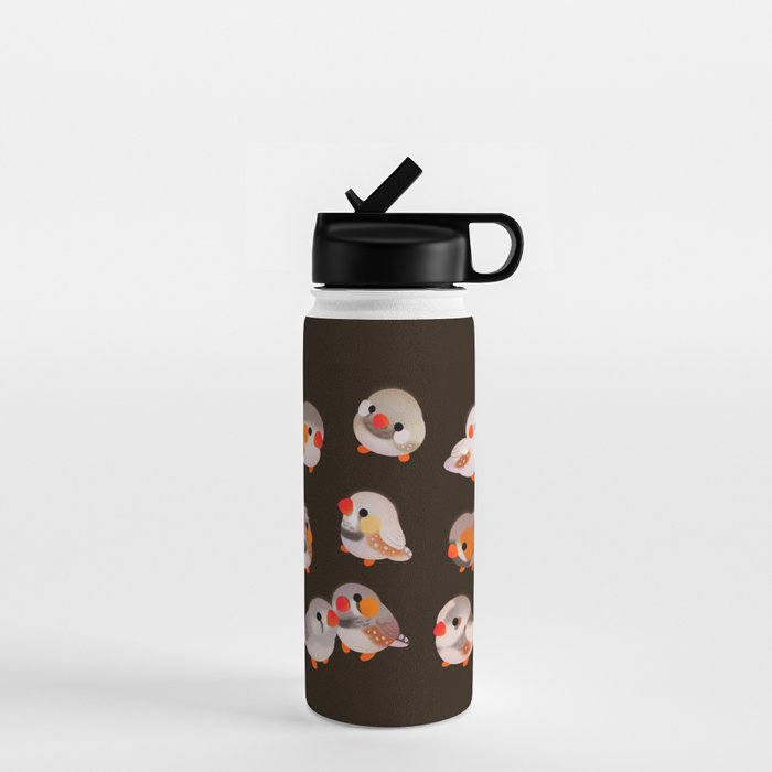 Zebra finch - dark Water Bottle Gallery Image 1