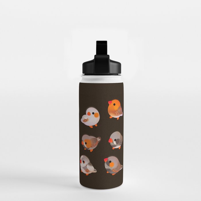 Zebra finch - dark Water Bottle Gallery Image 2