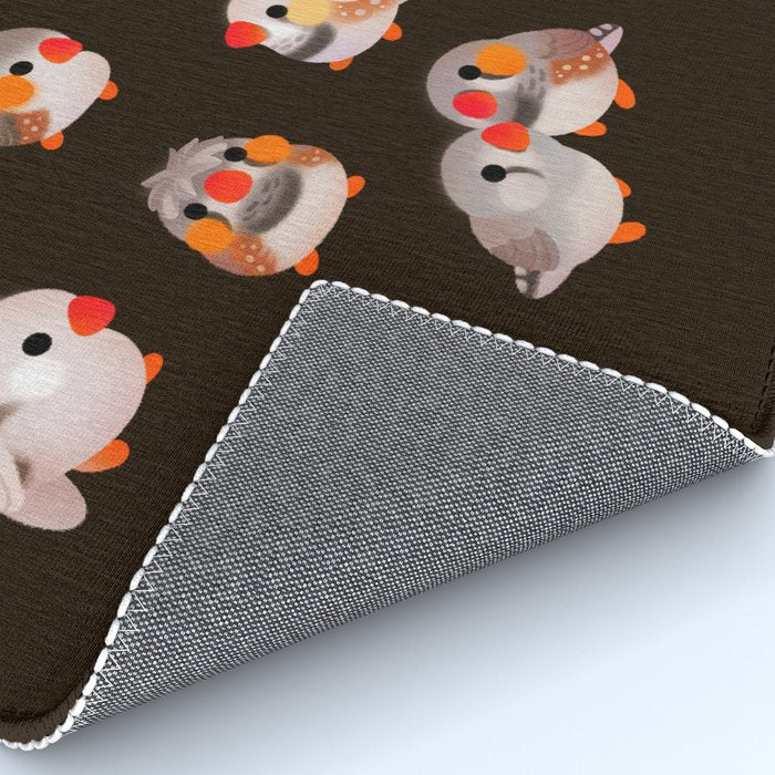 Zebra finch - dark Rug Gallery Image 4