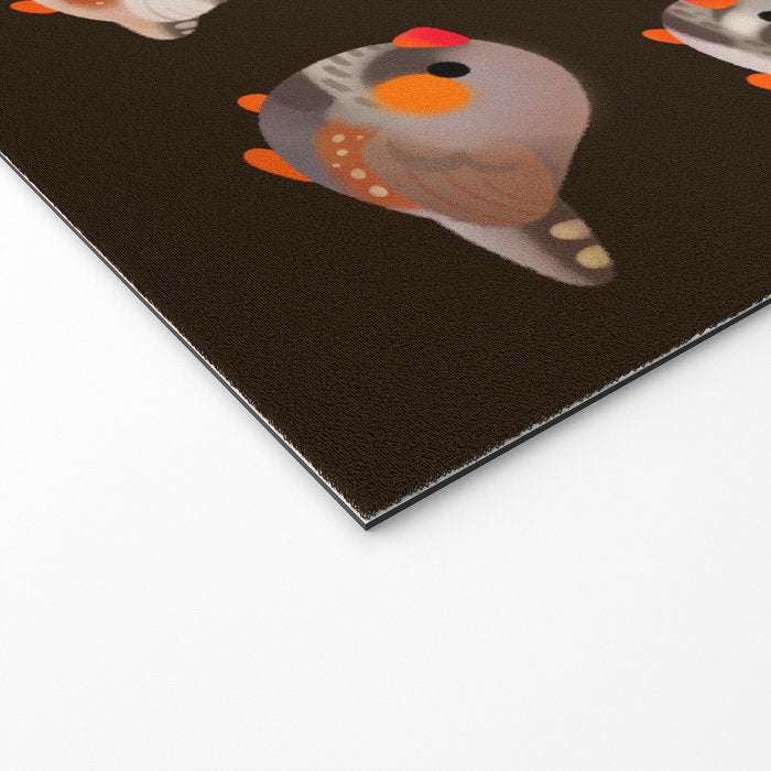 Zebra finch - dark Welcome Mat Gallery Image 2