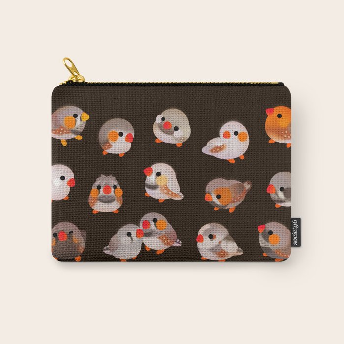 Zebra finch - dark Carry All Pouch Gallery Image 1