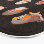 Zebra finch - dark Bath Mat Gallery Image 3
