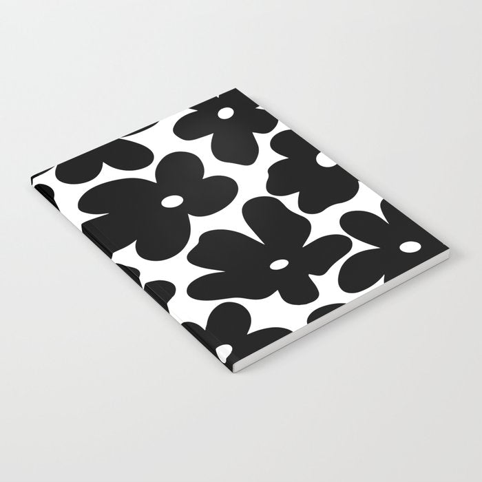 Black & White Flower - 70's Daisies Notebook Gallery Image 1