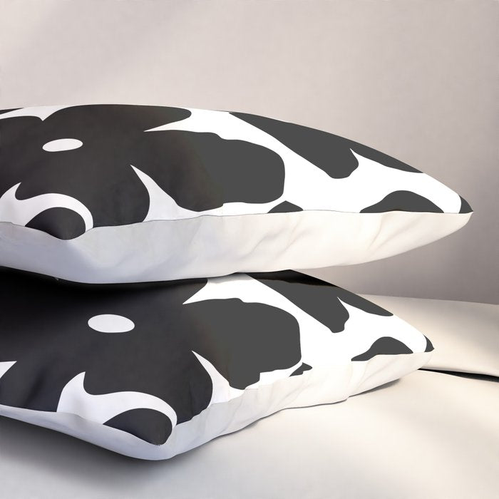 Black & White Flower - 70's Daisies Pillow Sham Gallery Image 3