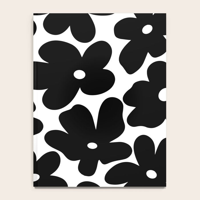 Black & White Flower - 70's Daisies Notebook Gallery Image 4