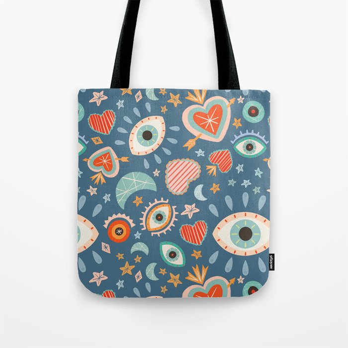 Written in the Stars | Milagros Hearts & Stars Tote Bag Gallery Image 1