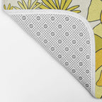 positive rainbow flowers // retro art by surfy birdy Bath Mat Gallery Image 2