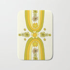 positive rainbow flowers // retro art by surfy birdy Bath Mat Gallery Image 1