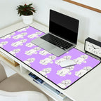 Fashionable white poodle Desk Mat Gallery Image 2