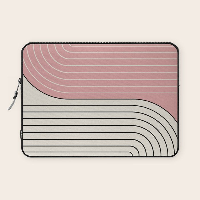 Two Tone Line Curvature XIII  Laptop Sleeve Gallery Image 1