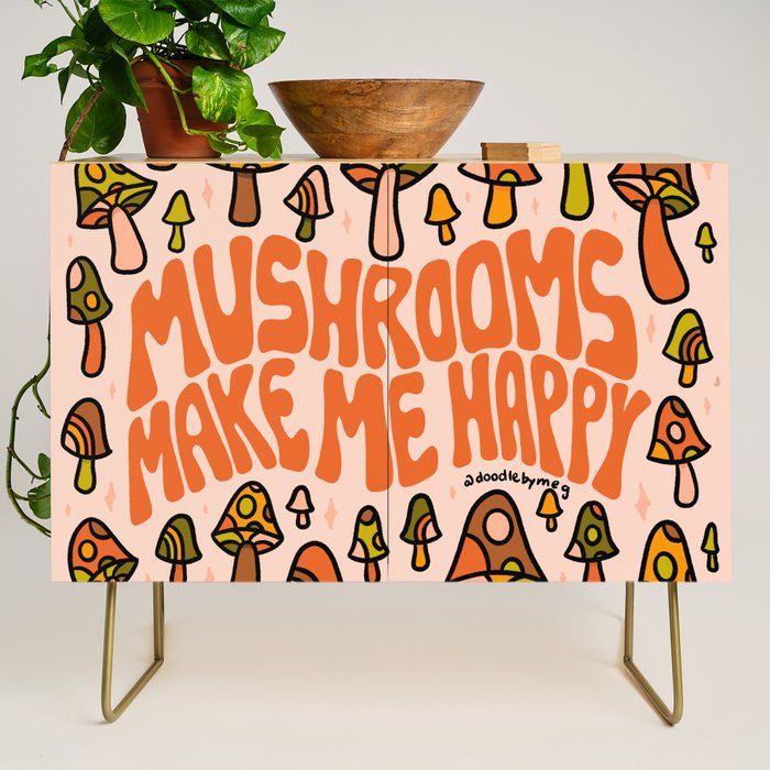 Mushrooms Make Me Happy Credenza Gallery Image 1