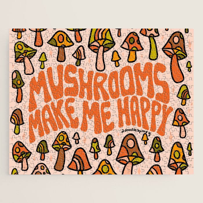 Mushrooms Make Me Happy Jigsaw Puzzle Gallery Image 1