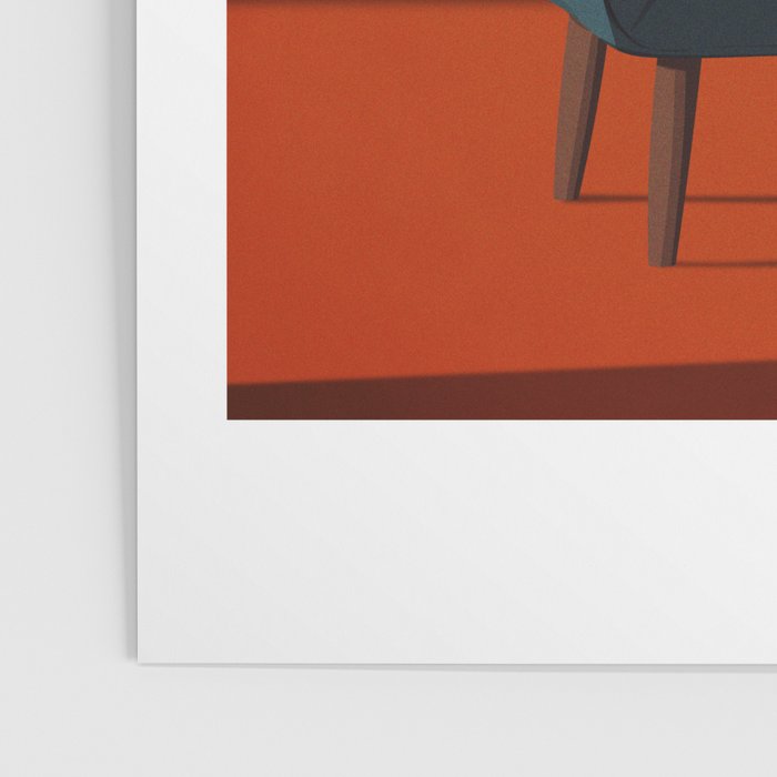 Cats on Chairs Deluxe Collection - Red Poster Gallery Image 3