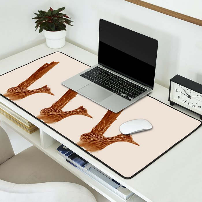 Monochrome - Roadrunner Desk Mat Gallery Image 2