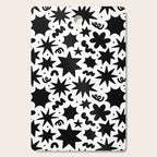 Black and white fun star doodle pattern Cutting Board Gallery Image 1