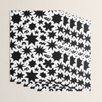 Black and white fun star doodle pattern Wrapping Paper Gallery Image 3