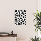 Black and white fun star doodle pattern Poster Gallery Image 2