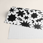 Black and white fun star doodle pattern Wrapping Paper Gallery Image 2