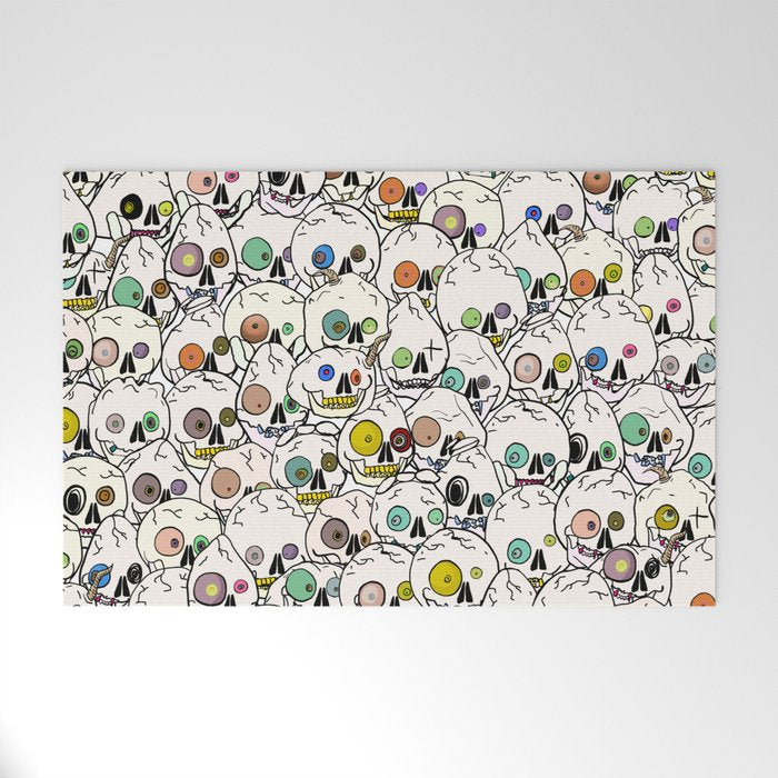 Cute Tiny Skulls Welcome Mat Gallery Image 1