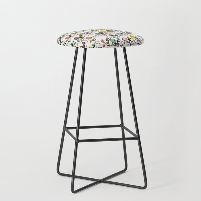 Cute Tiny Skulls Stool Gallery Image 1