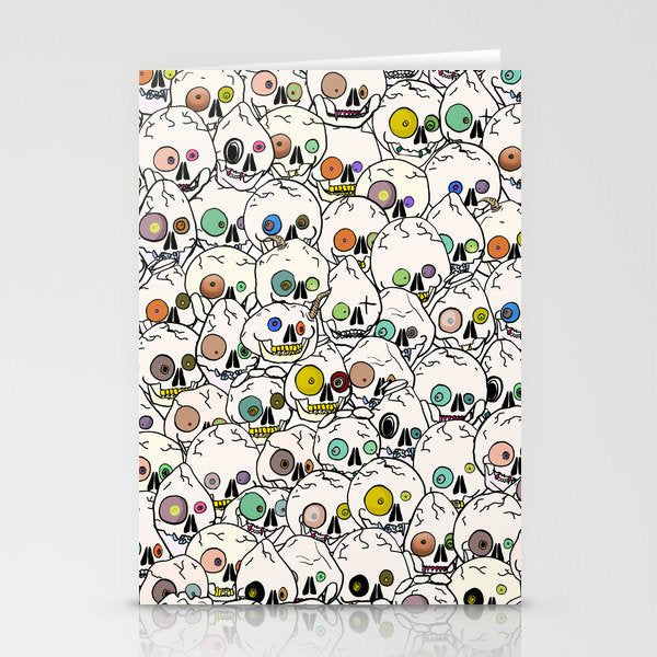 Cute Tiny Skulls Stationery Card Gallery Image 1