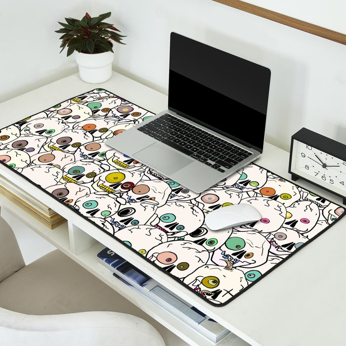 Cute Tiny Skulls Desk Mat Gallery Image 2