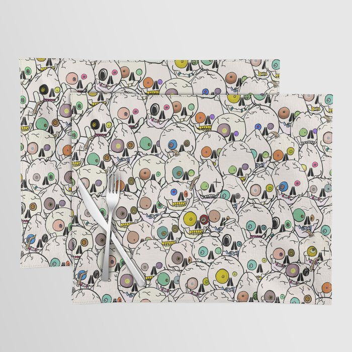 Cute Tiny Skulls Placemat Gallery Image 1