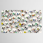 Cute Tiny Skulls Tablecloth Gallery Image 2