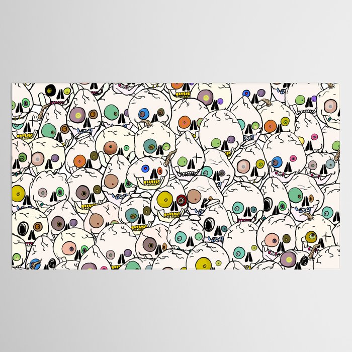 Cute Tiny Skulls Tablecloth Gallery Image 2
