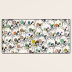 Cute Tiny Skulls Desk Mat Gallery Image 3
