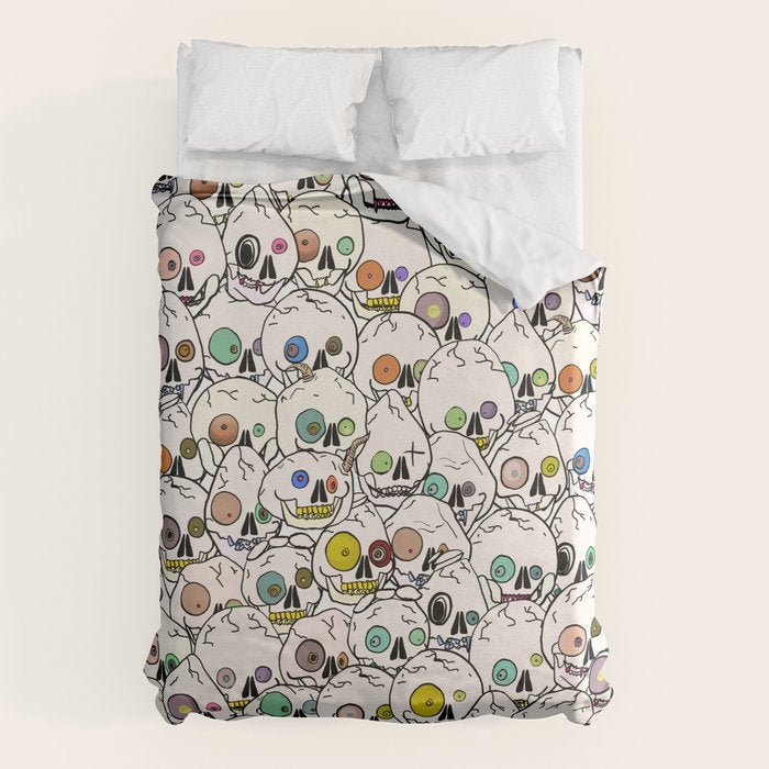 Cute Tiny Skulls Duvet Cover Gallery Image 6