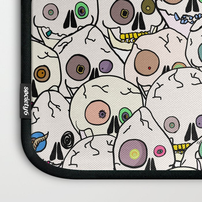 Cute Tiny Skulls Laptop Sleeve Gallery Image 3