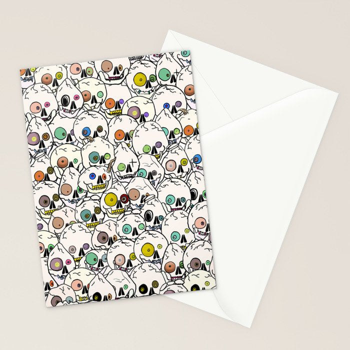 Cute Tiny Skulls Stationery Card Gallery Image 2