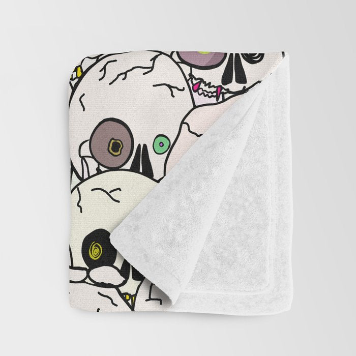 Cute Tiny Skulls Throw Blanket Gallery Image 3