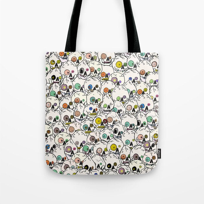Cute Tiny Skulls Tote Bag Gallery Image 1