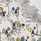 Cute Tiny Skulls Wall Tapestry Gallery Image 3