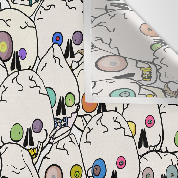 Cute Tiny Skulls Wall Tapestry Gallery Image 3