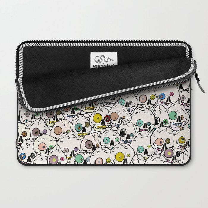 Cute Tiny Skulls Laptop Sleeve Gallery Image 2