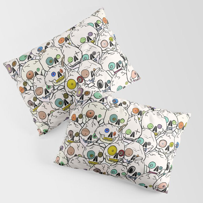 Cute Tiny Skulls Pillow Sham Gallery Image 1
