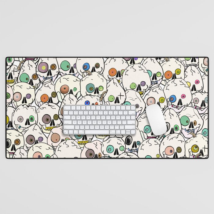 Cute Tiny Skulls Desk Mat Gallery Image 1