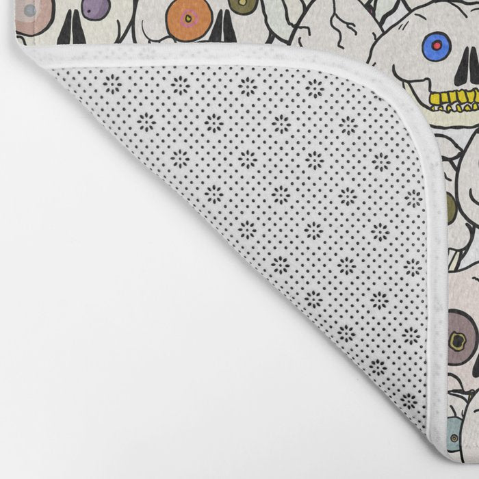Cute Tiny Skulls Bath Mat Gallery Image 2