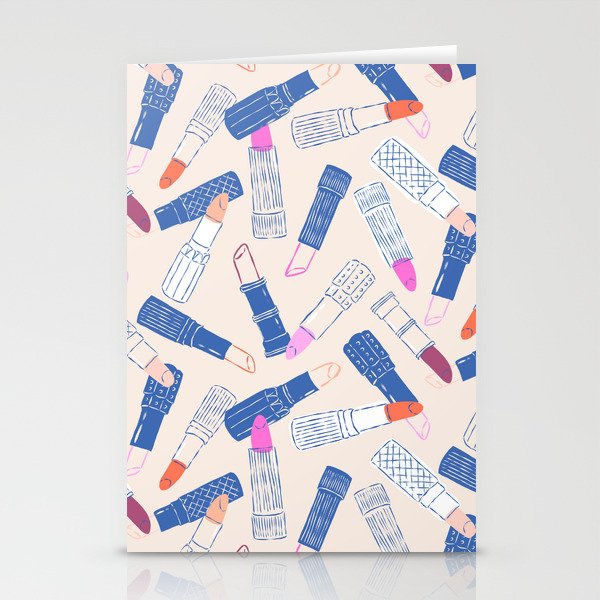 Lipstick Tubes Illustration Stationery Card Gallery Image 1