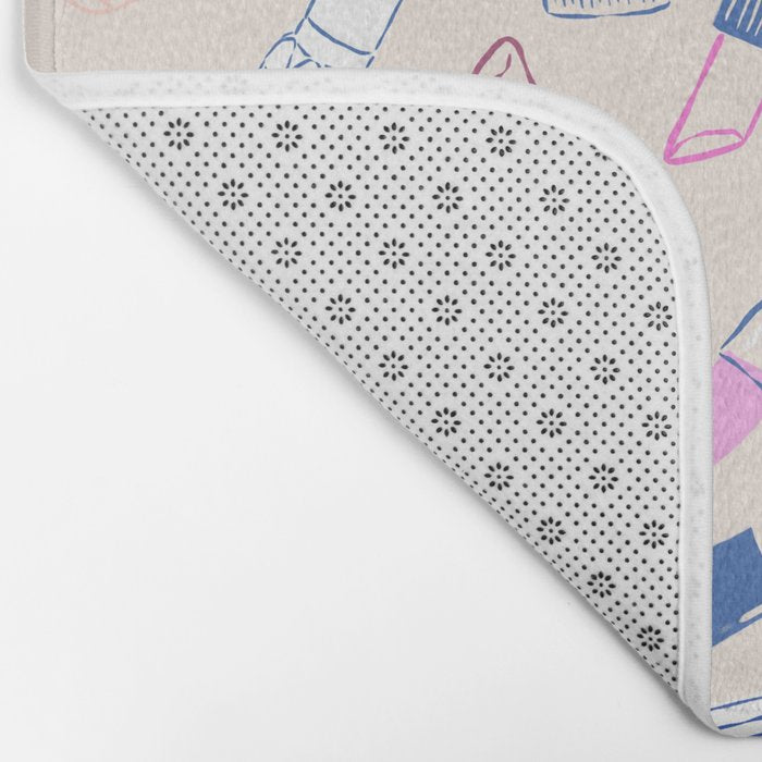 Lipstick Tubes Illustration Bath Mat Gallery Image 2