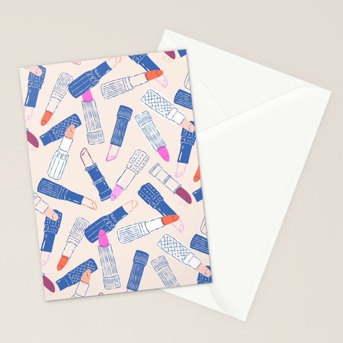 Lipstick Tubes Illustration Stationery Card Gallery Image 2