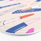 Lipstick Tubes Illustration Bath Mat Gallery Image 3
