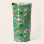 Fursics Cute Dog Park Physics Learning Pattern by Carrie Cantwell Educational STEM Playmat Design Travel Mug Gallery Image 3