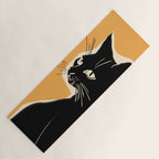 Minimalist Black Cat 3 Yoga Mat Gallery Image 1