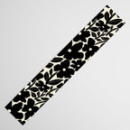 Black and White Retro Groovy Flowers  Table Runner Gallery Image 3